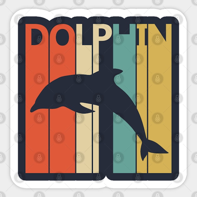 Vintage Retro Dolphin Gift Sticker by GWENT